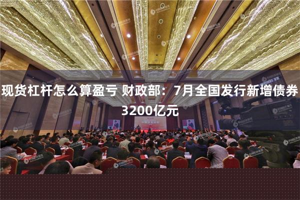 现货杠杆怎么算盈亏 财政部：7月全国发行新增债券3200亿元